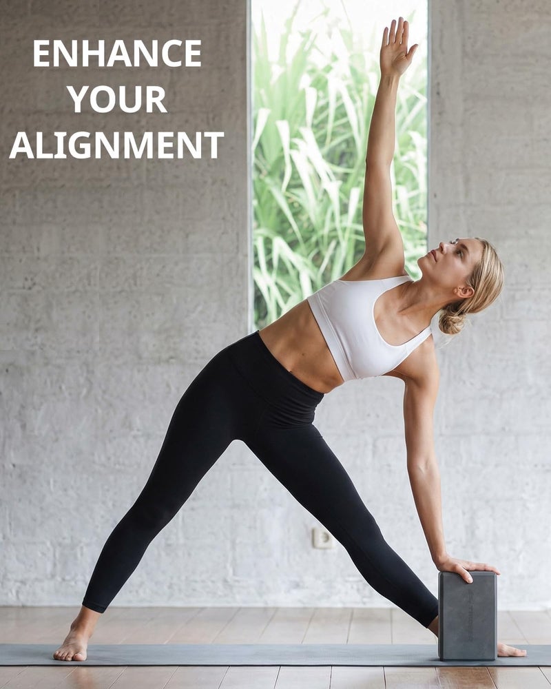Trideer Yoga Blocks 2 Pack, Soft Non-Slip Foam Blocks with Beveled Edges for Alignment and Stretching in Yoga, Pilates, and Dance - Supportive, Lightweight, Odor Resistant, Latex-Free - Image 2